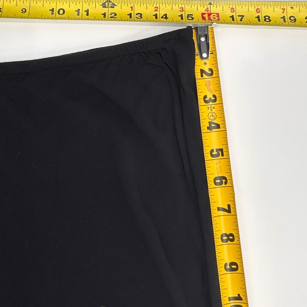 Old Navy Crepe Maxi Skirt Size M Black Jack Side Slit Quiet Luxury Minimalist - Picture 7 of 10